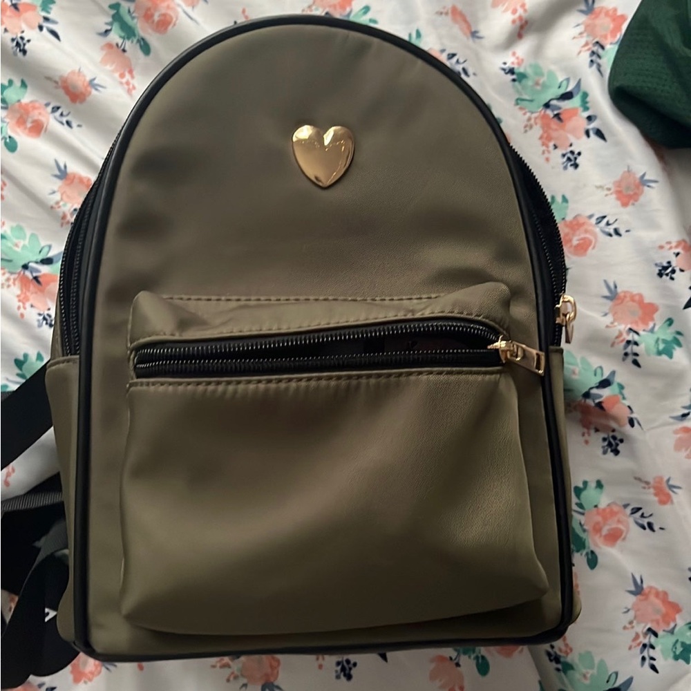 Green mini backpack